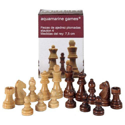 Schachfiguren aus Holz Staunton Nr 5 im Holzkistchen 