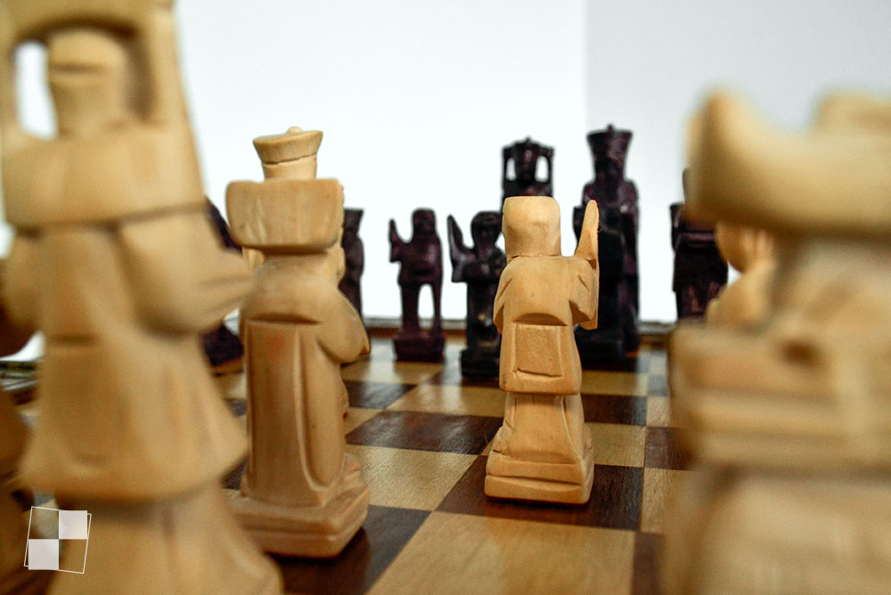 Handgeschnitzte Schachfiguren